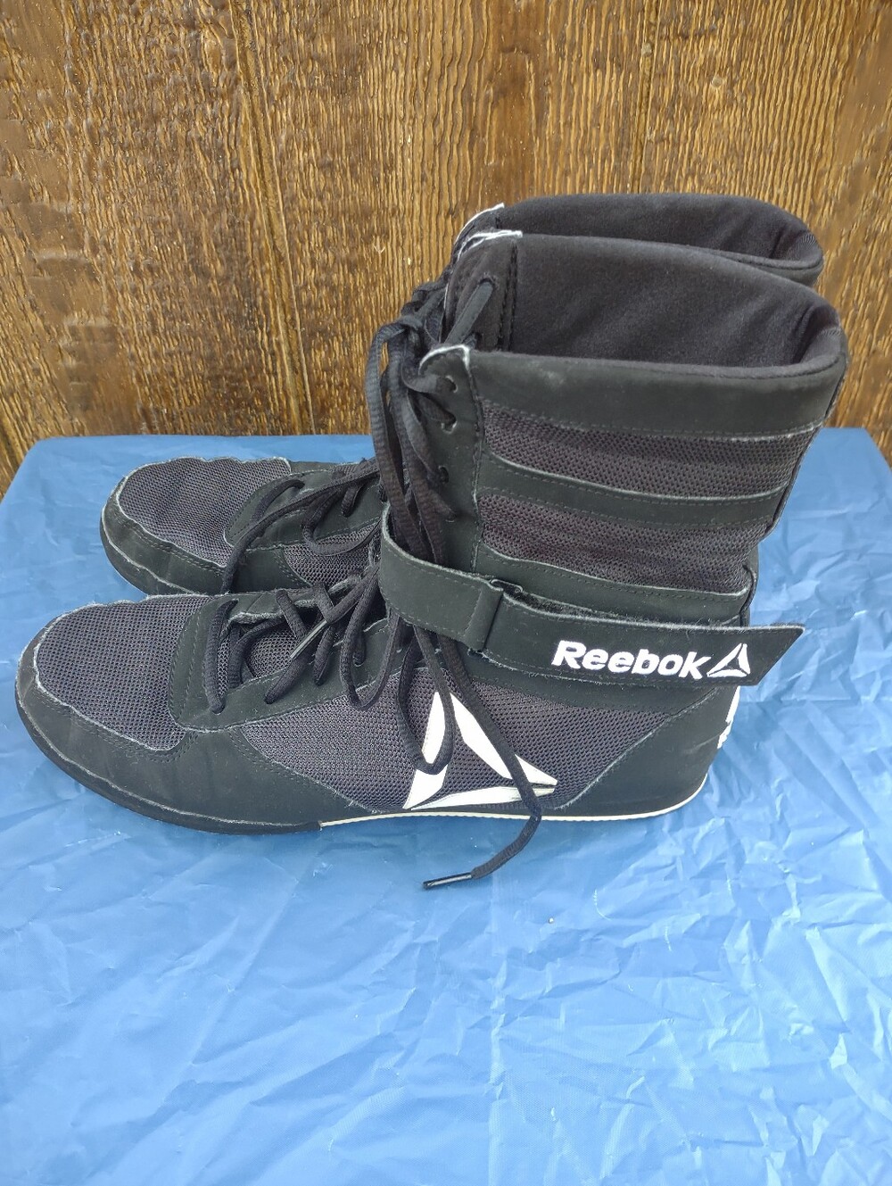Reebok Men's Black and White Trainers Size 11